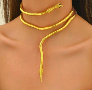 CLEO Be Bold Be You Golden snake necklace Beads Alloy Choker