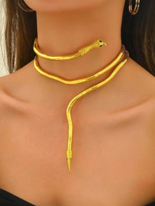 CLEO Be Bold Be You Golden snake necklace Beads Alloy Choker