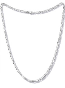 SILVERSHOPE FASHION 92.50 ORIGNAL CHAIN FLAT FIGRO CHAIN LINK CHAIN FOR MEN Silver, Sterling Silver Plated Silver Chain