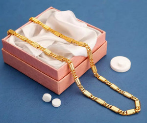 XERMI 1 gram High Quality Indian Polished “21” Inches GoldChain for Men and boy Gold-plated Plated Brass Chain
