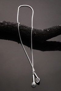 Roadster The Roadster Lifestyle Co Silver-Plated Headphone Pendent Chain Silver Plated Alloy Necklace