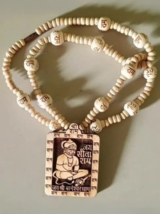 Malas Collection Tulsi Mala bageshwar dham ashirwad Hanuman ji Wood Locket 100% Original Wood Chain