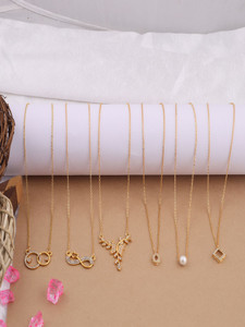 pearl jewellery Gold-plated Plated Brass Necklace