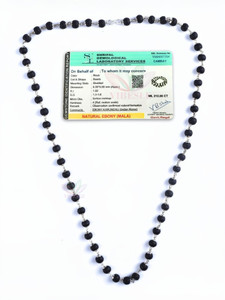 VIBESLE Original Karungali Malai - Certified Ebony Beads Mala With Lab Certified Wood Necklace