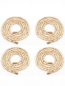 Myile ISKCON Tulsi Mala/Vaishnav Tulsi Mala/Basil Mala Set of 4 Mala Wood Chain