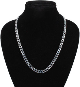 Jagsun Mens Thick Chain 20 Inches Sterling Silver Plated Stainless Steel Chain