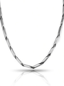 NAKABH Stunning Italian Silver Plated Stainless Steel Chain
