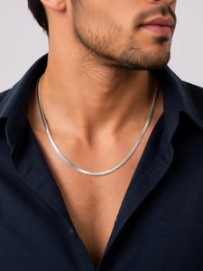 DAREBYGOLDENERA Elegant Silver Snake Chain for Girls & Women – Stylish & Timeless Jewelry Piece Stainless Steel Chain