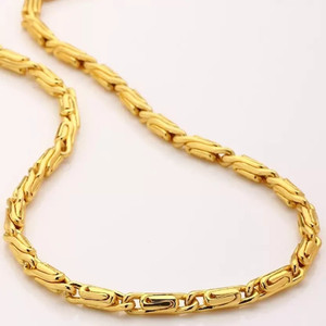 WGMONEY 1 gram High Quality Indian Polished “22 Inches GoldChain for Men and boy Brass Plated Brass Chain