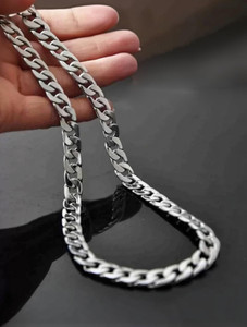 Vivity Rich Quality Heavy 18k Cuban Festive Party Special
Fashion Stylish Silver Plated Brass, Stainless Steel Chain