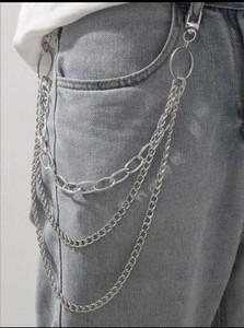 Delvix Versatile Waist Chain Jeans - Image 3