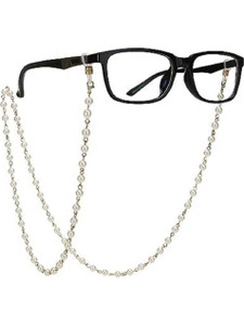 BARBUDDY Eyeglass Chain ReadingHolder Strap Cord Lanyard Eyewear Retainer Mask Chain Pearl Gold-plated Plated Metal Chain