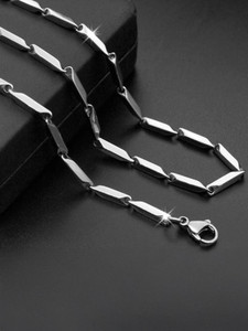 SPYRONIX REAL TREASURE Handmade Rice for Men - Sleek and Modern Silver Plated Stainless Steel Chain