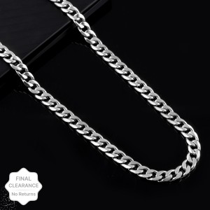 brado jewellery 1 Gram Rhodium For Boys and Man Rhodium, Silver Plated Alloy, Stainless Steel Chain