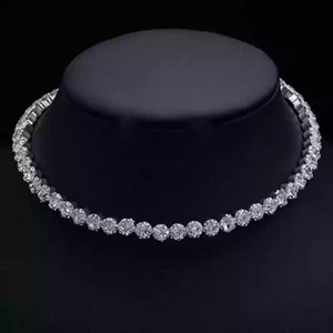 फोर्लाइफ Diamond silver-plated Alloy Choker Cubic Zirconia Silver Plated Alloy Choker स्टोन चोकर
