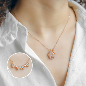 brado jewellery RoseGold Plated Necklace Chain for Women & Girls Diamond Gold-plated Plated Brass Necklace