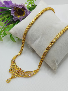 Princy Enterprise South chorasChain Big AD mop necklaceeThaali /mangalya/pustellu/Ramar Thaali/ me Brass Mangalsutra