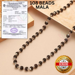 वाइबसल Karungali Mala 108 Beads | Karungali Malai – Genuine Black Ebony Wood Necklace लकड़ी नेकलेस