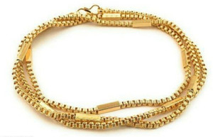 HATRENDZ MICRO GOLD PLATED ONE GRAM CHAIN FOR WOMEN AND GIRL(30 INCH) Gold-plated Plated Brass Chain