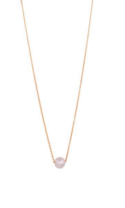 JWEL STORE Gold Plated White Pearl Necklace Golden Chain Pendant for Women & Girls Pearl Gold-plated Plated Alloy Chain