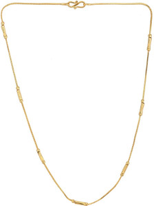 AanyaCentric 22inches Long Trendy Fancy Latest Design Neck Chain Women Gold-plated Plated Brass Chain