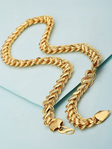MAME CREATION High Quality Gold Plated 20" Inch Chain For Men And Women Gold-plated Plated Alloy Chain