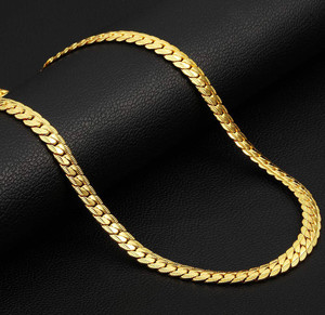 Minprice Pure Stainless Steel 6mm Smooth Stylish Gold Plated Neck Chain for Men and Boy Gold-plated Plated Stainless Steel Chain