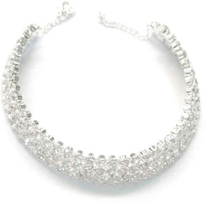 RCeles Bridal Wedding Crystal Diamond Choker Rhinestone Cubic Zirconia Gold Cubic Zirconia Gold-plated Plated Crystal Choker