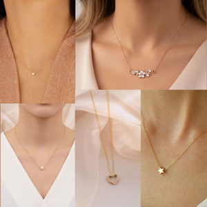 EMERALDSTOR NEW COMBO OF 5 FANCY CHAIN PENDANT FOR WOMENS AND GIRLS Gold-plated Plated Alloy Necklace
