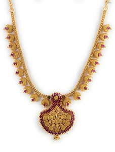 CUTE GOLD One Gram Gold Plated Fashion Traditional Necklace for Women & Girls Gold-plated Plated Copper Necklace