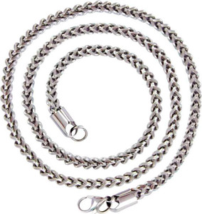 Minprice High Quality Stainless Steel V Design 4mm Neck Chain for Men Boy Silver Plated Stainless Steel Chain