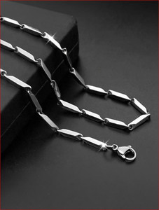 emvya Mens Fashion Jewellery Valentine Stylish Fancy Party Wear Titanium Long Necklace Silver Plated Silver Chain