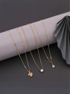 BOGHRA SALES Diamond Gold-plated Plated Alloy Necklace