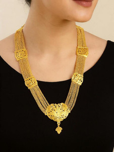 SMARNN Gold Plated Sita Rani Neckalce with Dori for Women Gold-plated Plated Metal Necklace