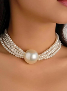 DF DEB FASHION Pearl Alloy Choker