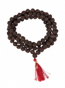 Astrodidi Black 5 Mukhi Rudraksha Mala 100% Original Five Face Panchmukhi 108+1 Beads Mala Wood Chain