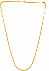 PYR Fashion 1 Gram Gold plated Chain For Boys and Man Alloy, Stainless Steel Chain Gold-plated Plated Brass Chain
