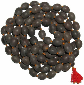 LOTUS RISE Kamal Gatta Mala with 108 Lotus Seed KamalGatta Japa Mala Rosary Beads Pooja Beeds Wood Chain Beads Wood Chain