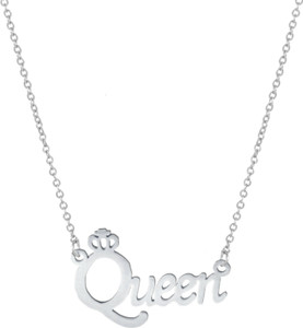 Fashion Frill Valentine Special Queen Pendant Necklace For Her Couple Gift Chain Necklace Silver Plated Stainless Steel Chain