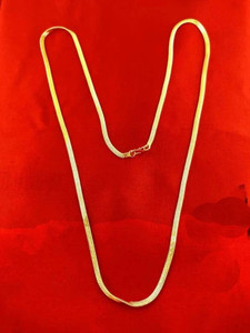 Footride Gold Plated Waterproof Chain for Men and women 22inch Gold-plated Plated Brass Chain