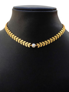 ReNi Enterprise Pearl Gold-plated Plated Brass Choker