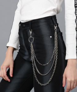 Its 4 You Pants Chain,Punk Jean Chain,Multi Layer Chain (For Womens And Mens) Sterling Silver Plated Stainless Steel Chain