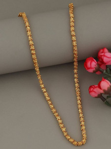 Niyoxa Dashavataram Design 30 inch One Gram Gold Plated Chain Polish Necklaces & Chains Brass Chain
