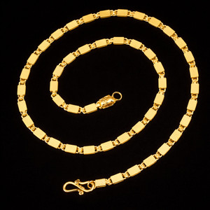 Guarantee Ornament House Golden Mens Women Chain Jewellery Gold Plated Sleek Design 22 Inches Gold-plated, Rhodium Plated Brass Chain
