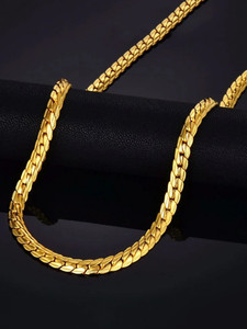 Minprice High Quality 6mm Patti Trendy Neck Gold-plated Plated Stainless Steel Chain