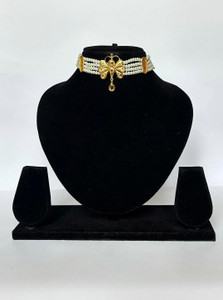 Soumi store Choker Pearl Gold-plated Plated Copper Choker