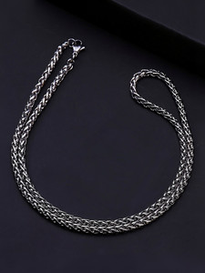 YELLOW Chimes Stainless Steel Wheat Chain Necklace - Image 6