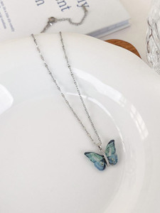 SPYRONIX REAL TREASURE Butterfly Necklace for Women | Pendant | Chain | Jewellery | Valentines Gift Stainless Steel Necklace