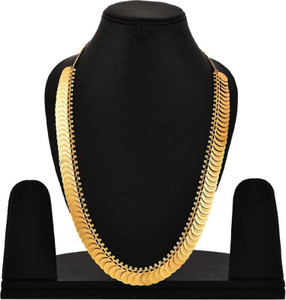 सुपरशॉप Temple Coin Necklace Chain गोल्ड प्लेटेड मेटल नेकलेस सेट