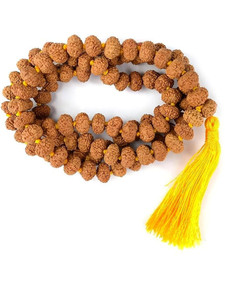 RAM RATAN KENDRA Certified 7 Mukhi Rudraksha Mala Nepal Origin Wood Chain